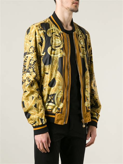 versace seiden bomberjacke|Versace jackets for men.